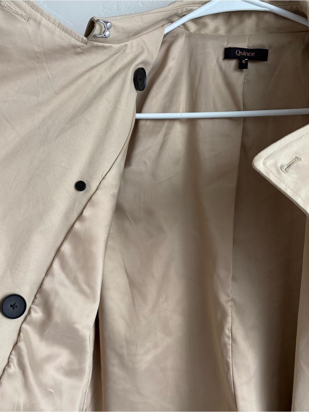 Quince Comfort Stretch Short Trench Coat Ligjt khaki 
Size S - Picture 8 of 8